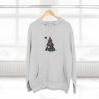 Christmas Tree Heart Hoodie – Cute Minimal Holiday Fleece Hoodie