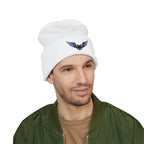 Winged Frenchie Embroidered Beanie Cute Skull Wings Cuffed Hat