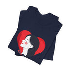 T-Shirt Retro Woman in Heart 'Love' Graphic Tee