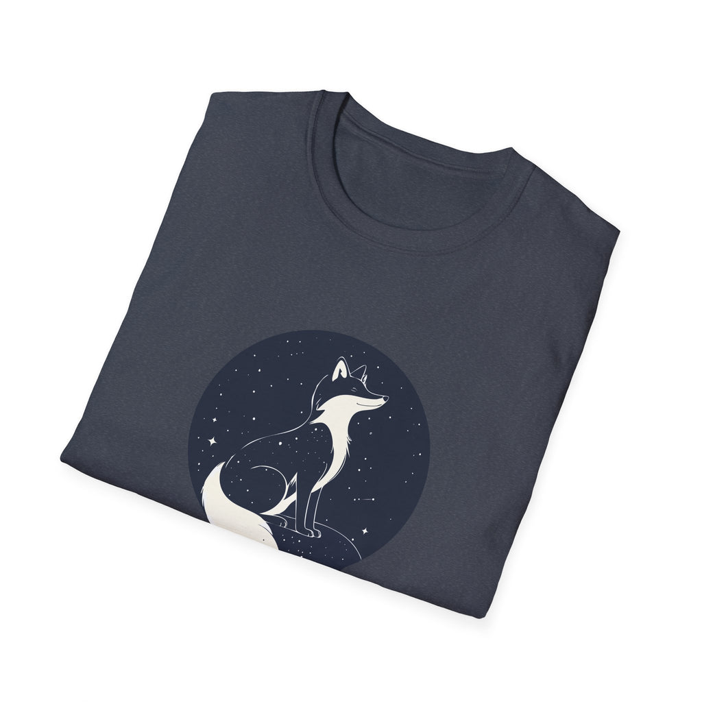 Fox Moon T‑Shirt Minimal Night Sky Fox Graphic Tee