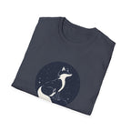Fox Moon T‑Shirt Minimal Night Sky Fox Graphic Tee
