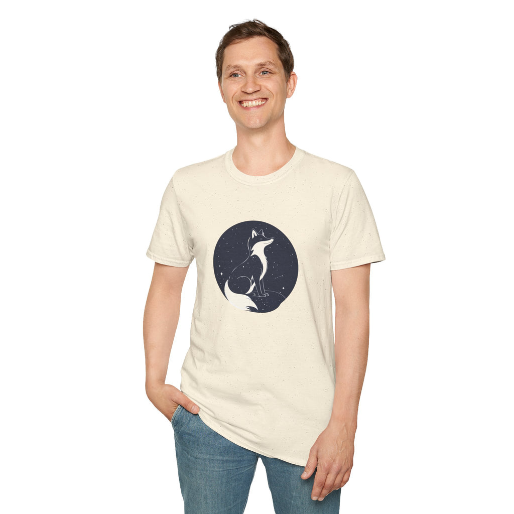 Fox Moon T‑Shirt Minimal Night Sky Fox Graphic Tee