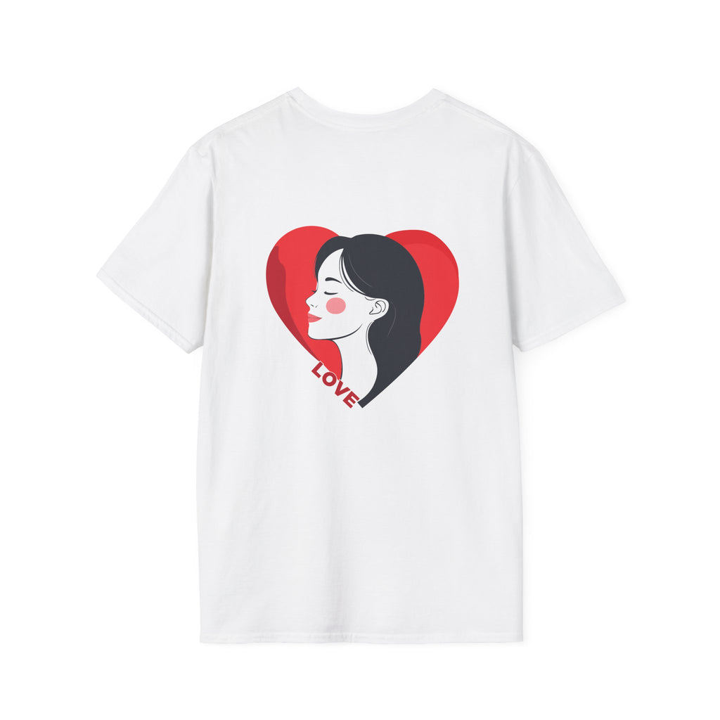 Love Heart Portrait T-Shirt Woman Face Profile