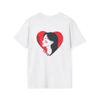 Love Heart Portrait T-Shirt Woman Face Profile