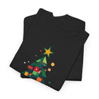 Christmas Tree Graphic Tee Modern Pixelated Holiday T-Shirt