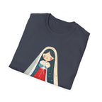 Virgin Mary Illustration T-Shirt — Cute Nativity Tee