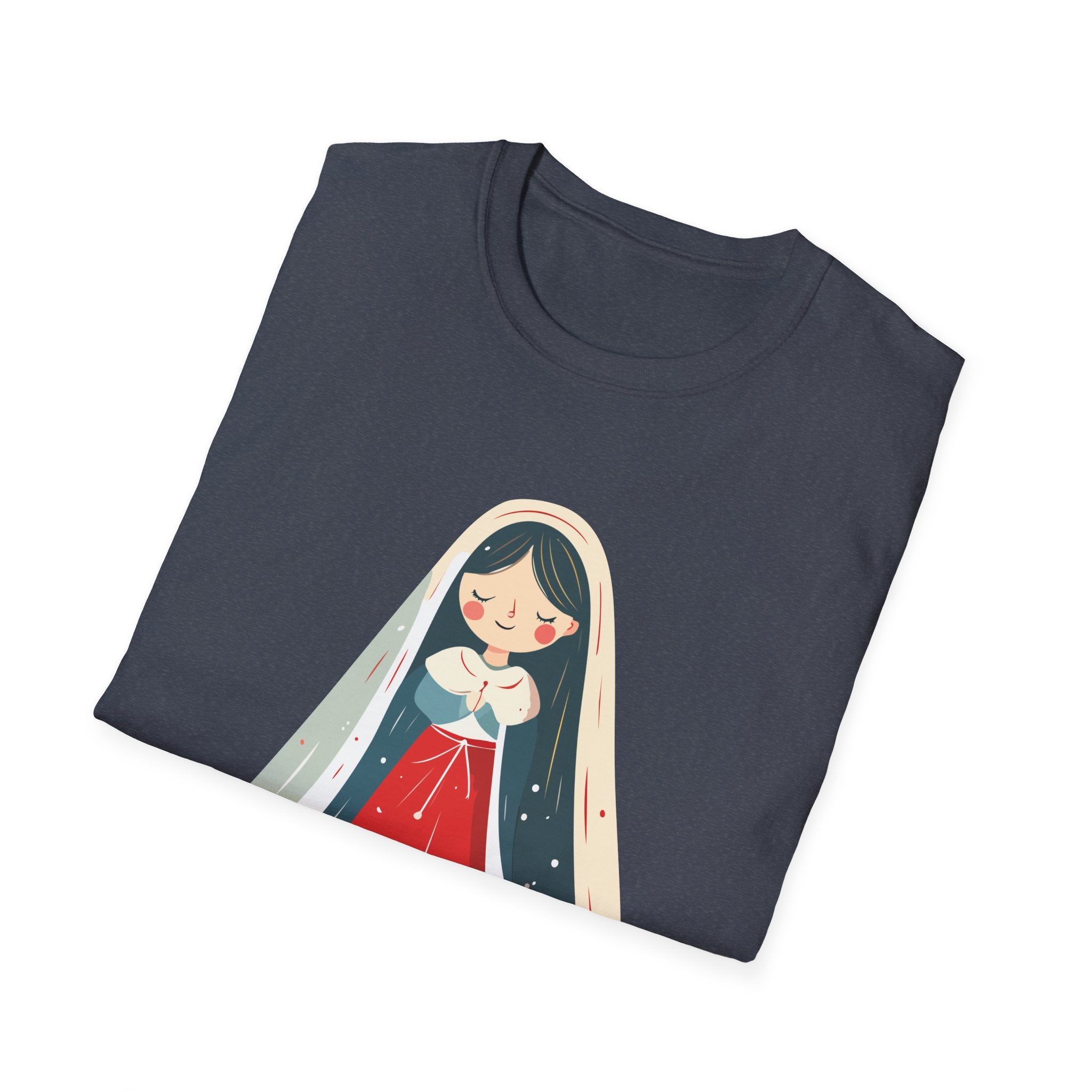 Virgin Mary Illustration T-Shirt — Cute Nativity Tee