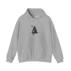 Christmas Tree Heart Hoodie — Cute Minimal Holiday Sweatshirt
