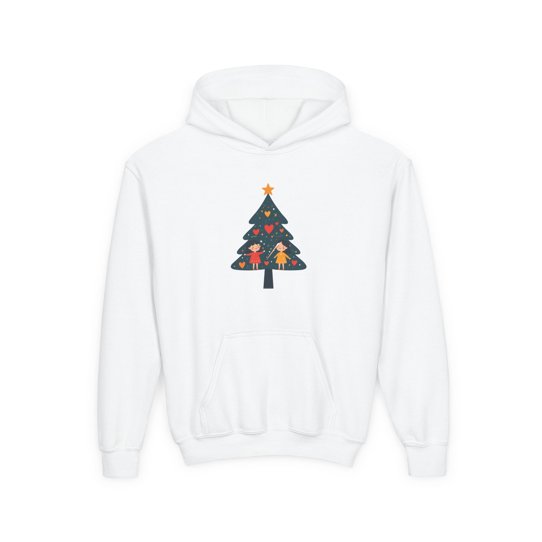 Youth Christmas Tree Hoodie – Cute Kids Holiday Tree Sweatshirt
