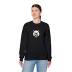 Roaring Hyena Face Graphic Embroidered Crewneck Sweatshirt