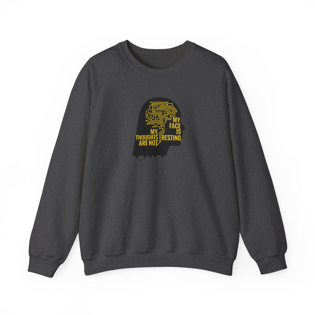 Crewneck Sweatshirt "My Thoughts Are Not Resting" Silhouette Graphic