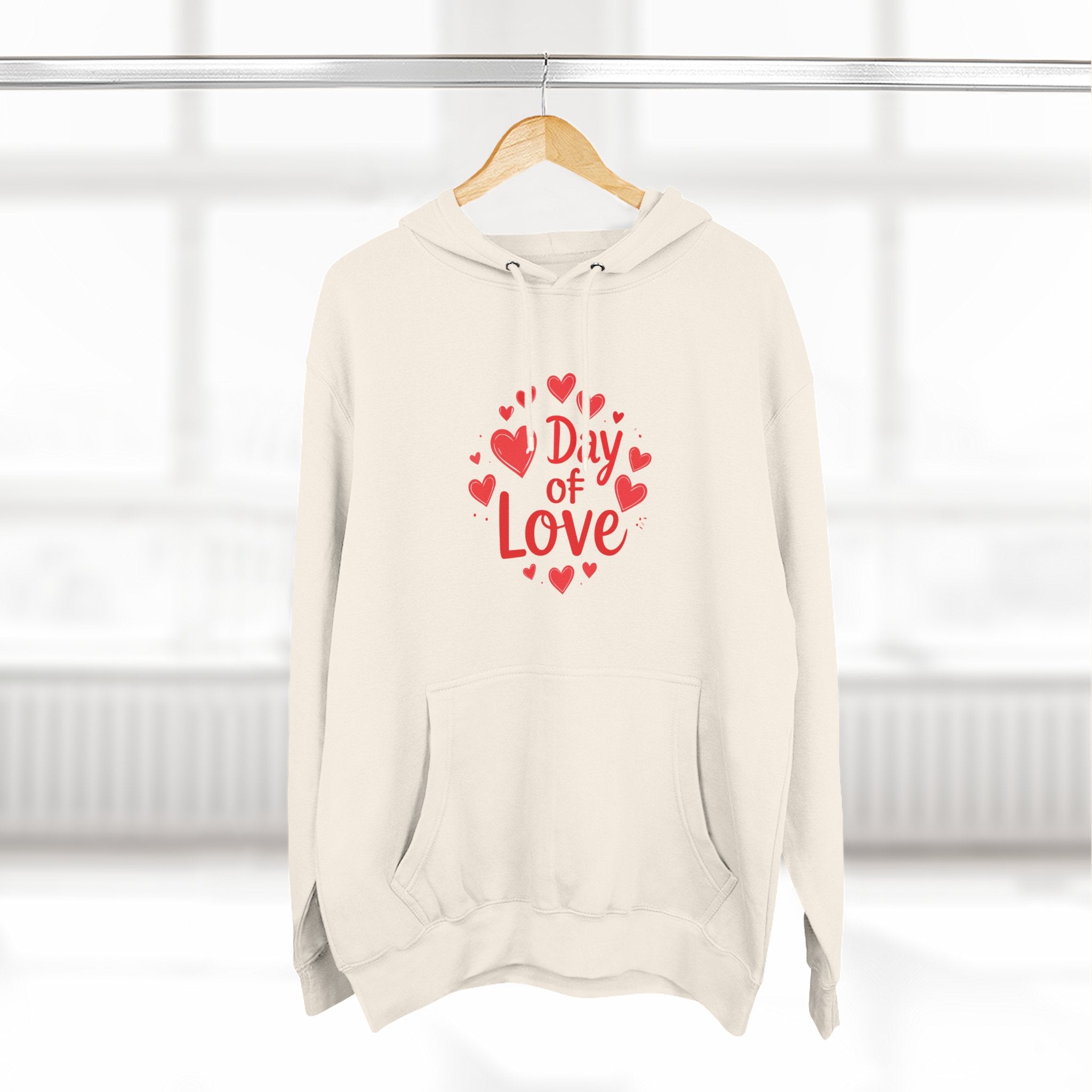 Christmas Wear-Valentine "Day of Love" Hoodie - Heart Graphic Pullover