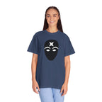 Masked Star Tee  Minimalist Black Mask Graphic T-Shirt