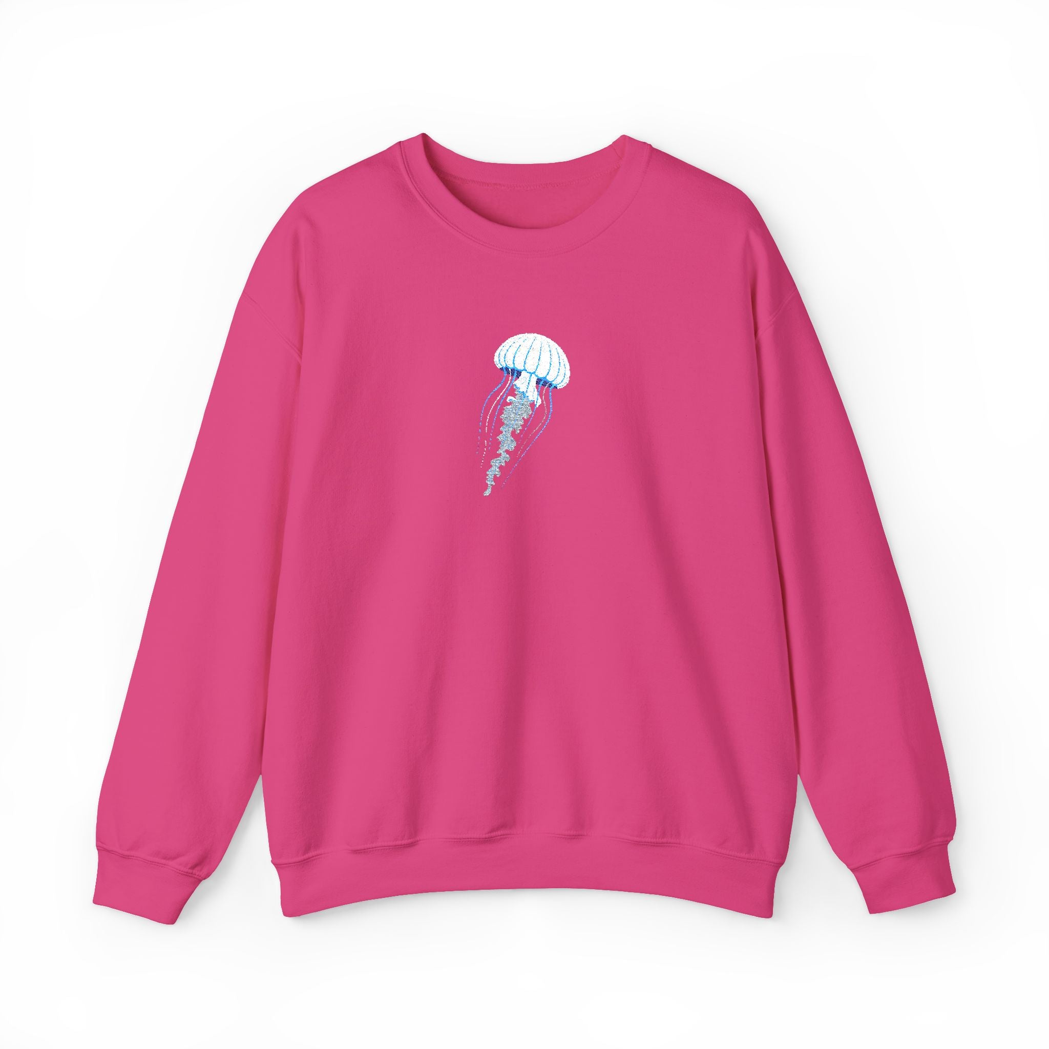 Ice Cream Cone Crewneck Sweatshirt Minimal Blue Drip Design