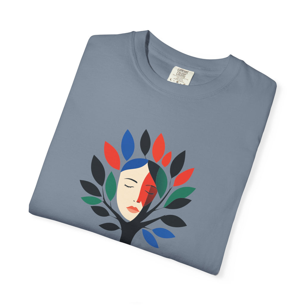 Tree of Faces T-Shirt Colorful Abstract Tree Graphic Tee