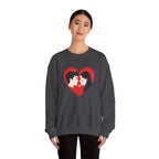 Valentine Couple Heart Crewneck Sweatshirt