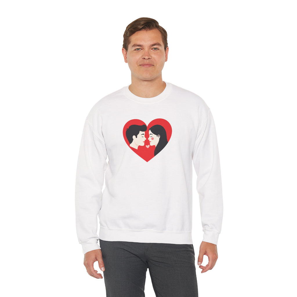 Valentine Couple Heart Crewneck Sweatshirt