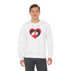 Valentine Couple Heart Crewneck Sweatshirt