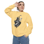 Floating Haunted Castle Sweatshirt Gothic Floating Island Crewneck