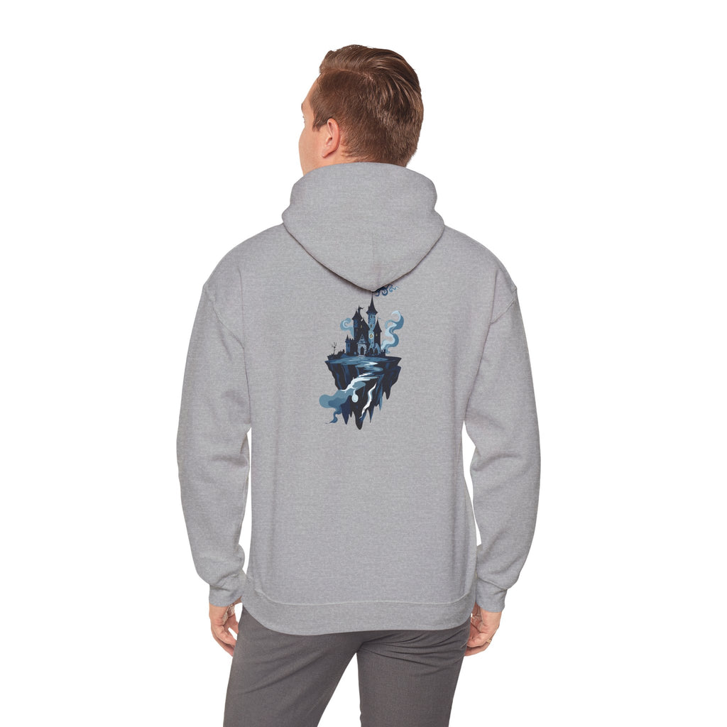 Castle Island Hoodie Floating Gothic Castle Graphic Hooded Sweatshirt