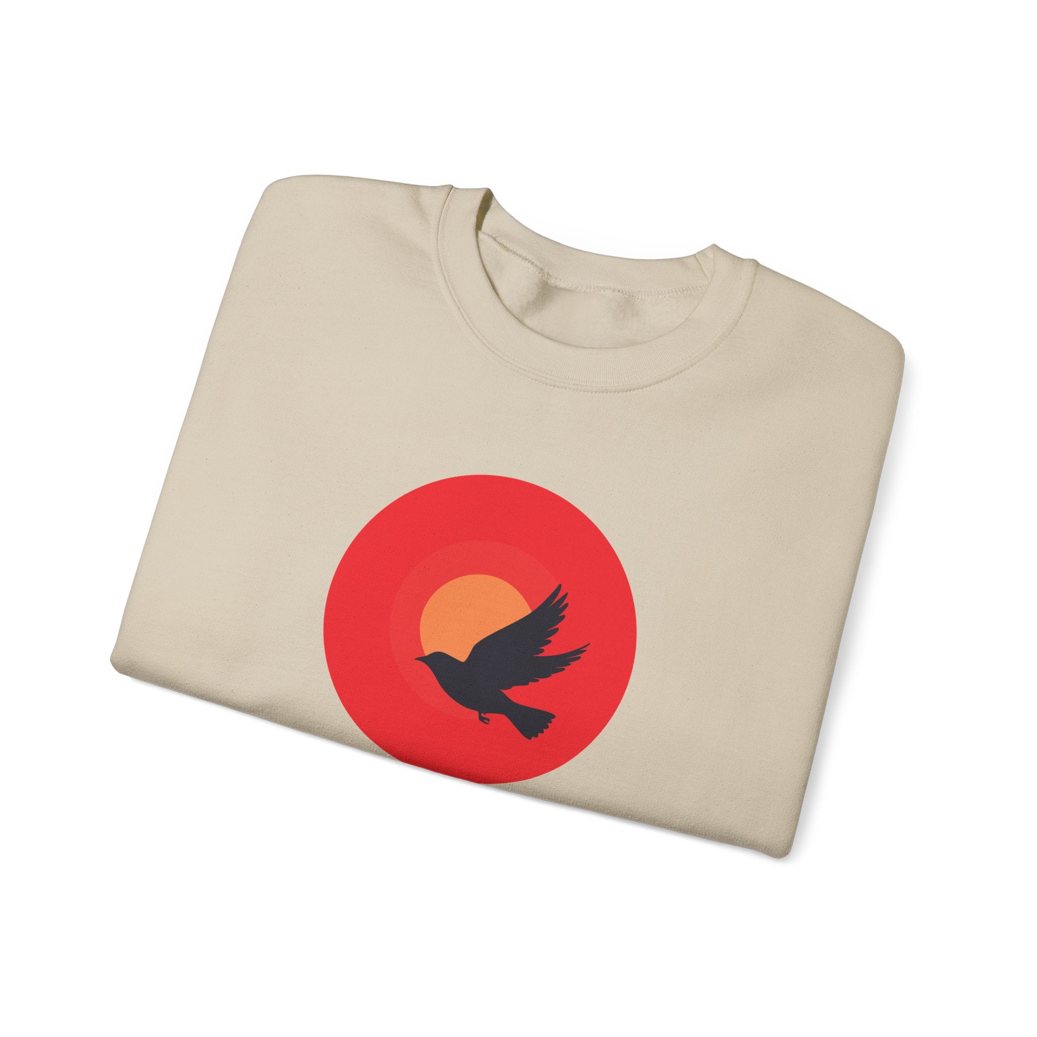 Copy of Bird silhouette sunset Sweatshirt | bird circle sunrise design