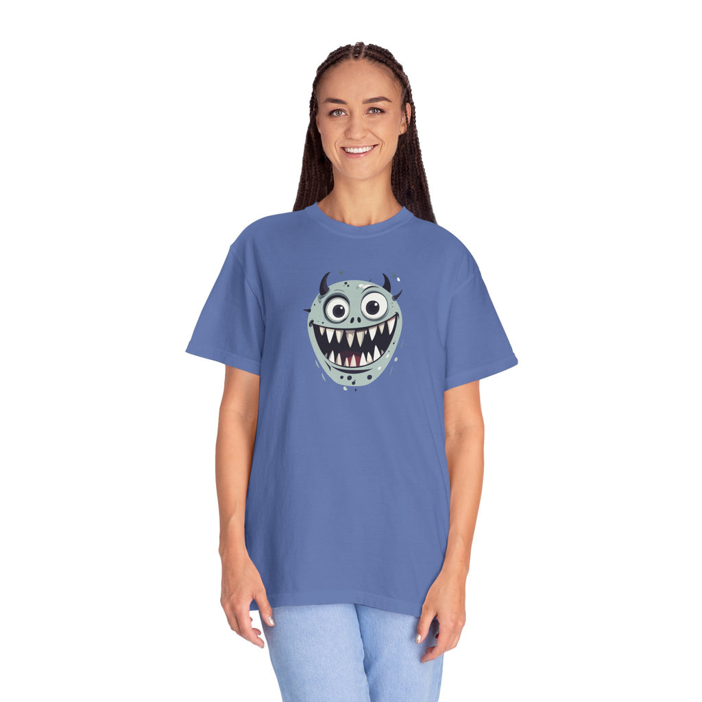 Monster Face T-Shirt Cute Scary Cartoon Graphic Tee