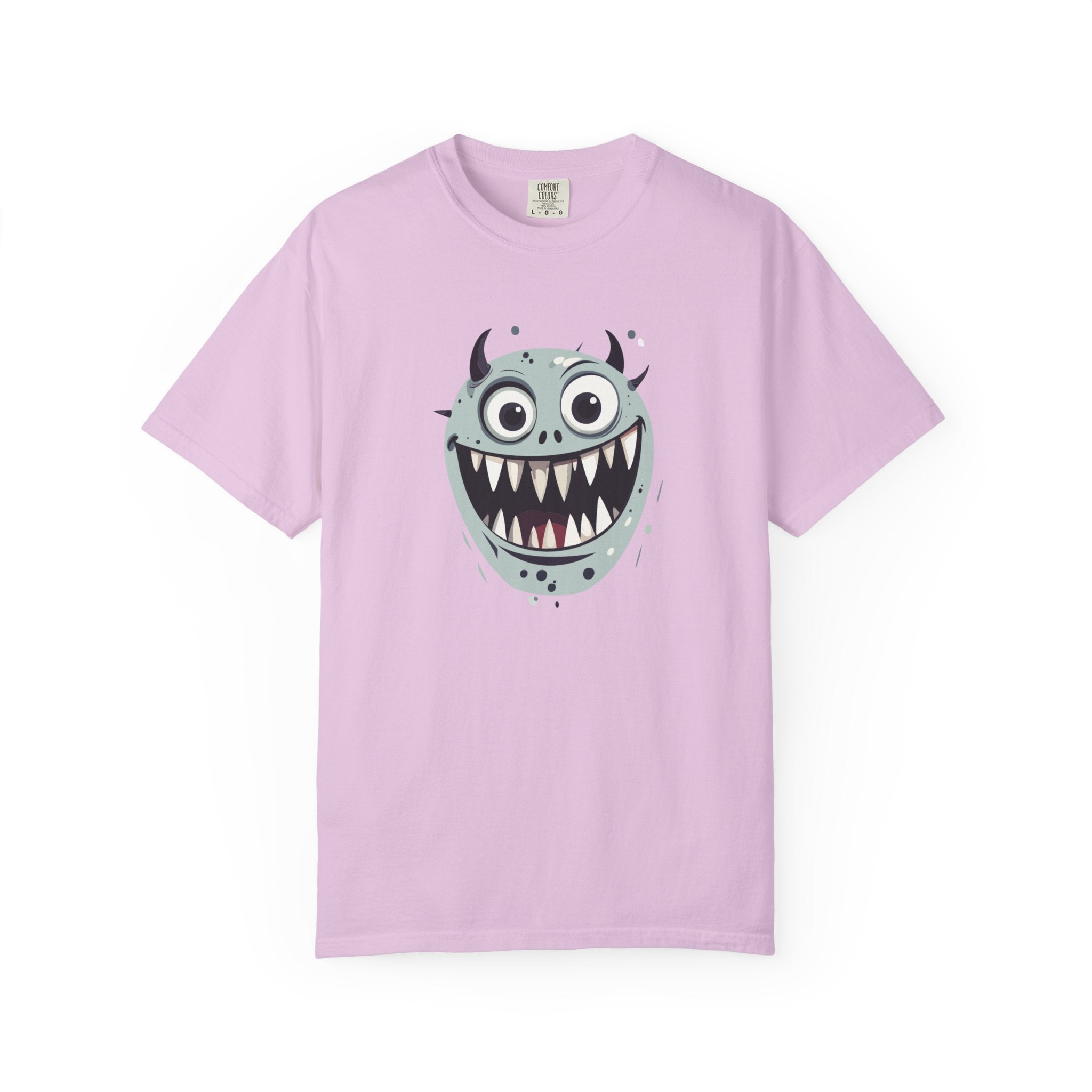 Monster Face T-Shirt Funny Creepy Grinning Monster Graphic Tee