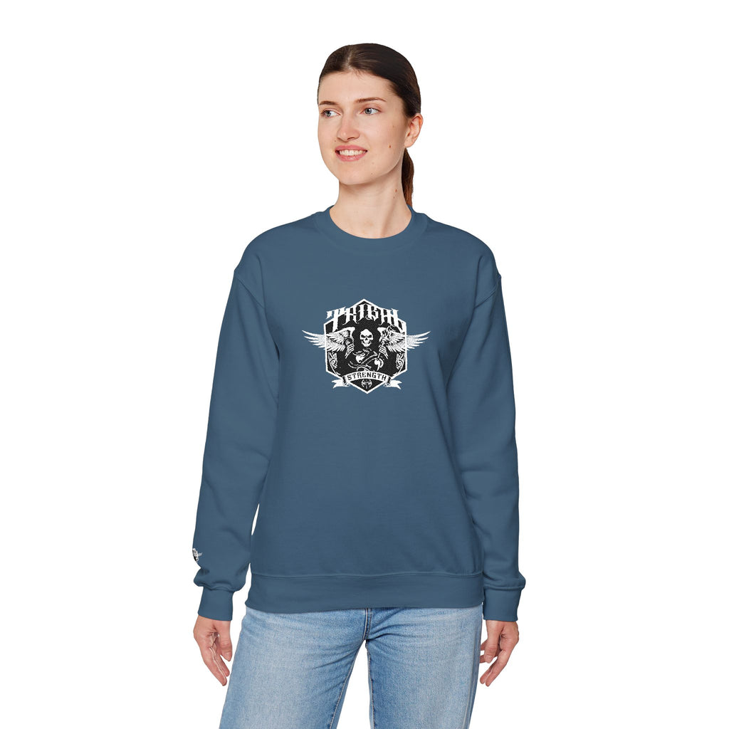 Gothic Band Crest Embroidered Crewneck Sweatshirt