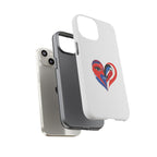 Heart Face Phone Case Red & Blue Abstract Love Design