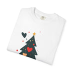 Christmas Tree Hearts T-Shirt — Cute Holiday Tree with Hearts Graphic