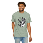 Corgi Playing Guitar T-Shirt  Cute Musical Dog Tee Rockstar Design