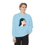 Heart Portrait Sweatshirt Artistic Dual-Face Love Graphic