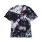 Tie-Dye T-Shirt Embroidered Skull Flame Patch Oversized Grunge Tee