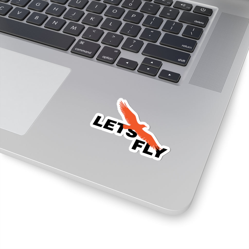Let's Fly Bird Sticker — Kiss-Cut Vinyl Laptop Decal