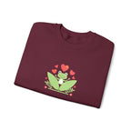 Valentine Succulent Crewneck Sweatshirt - Cute Heart Plant Graphic