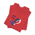 Heart Portrait Tee Romantic Face Heart Graphic T‑Shirt