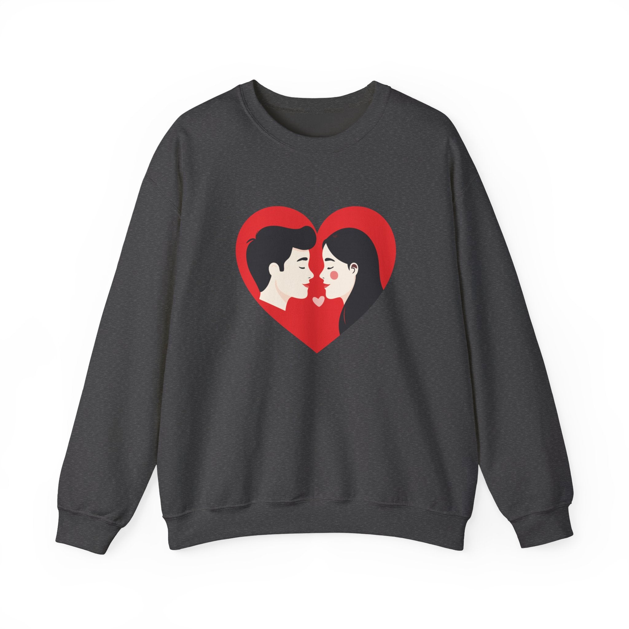 Valentine Couple Heart Crewneck Sweatshirt