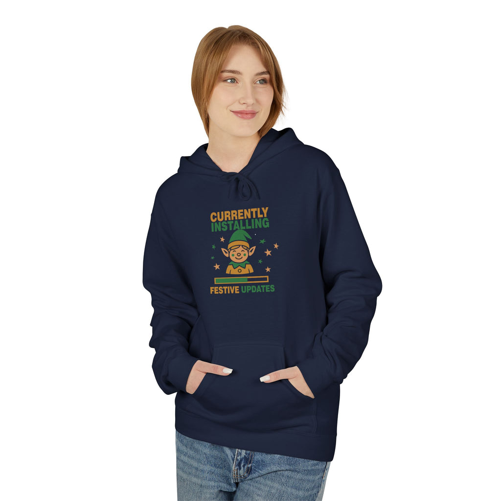 Holiday Hoodie "Currently Installing Festive Updates" Gingerbread Sweatshirt
