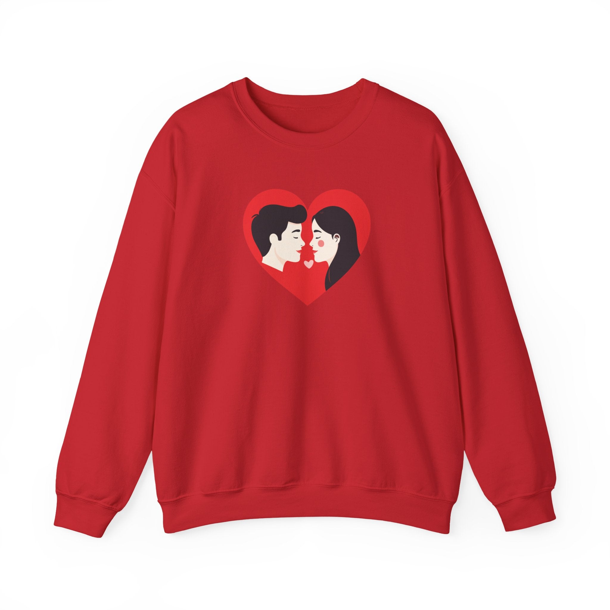 Valentine Couple Heart Crewneck Sweatshirt
