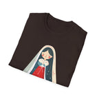 Virgin Mary Illustration T-Shirt — Cute Nativity Tee