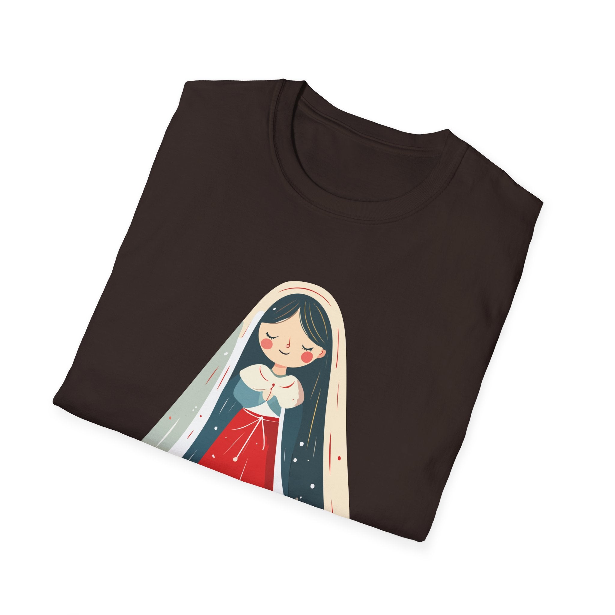 Virgin Mary Illustration T-Shirt — Cute Nativity Tee