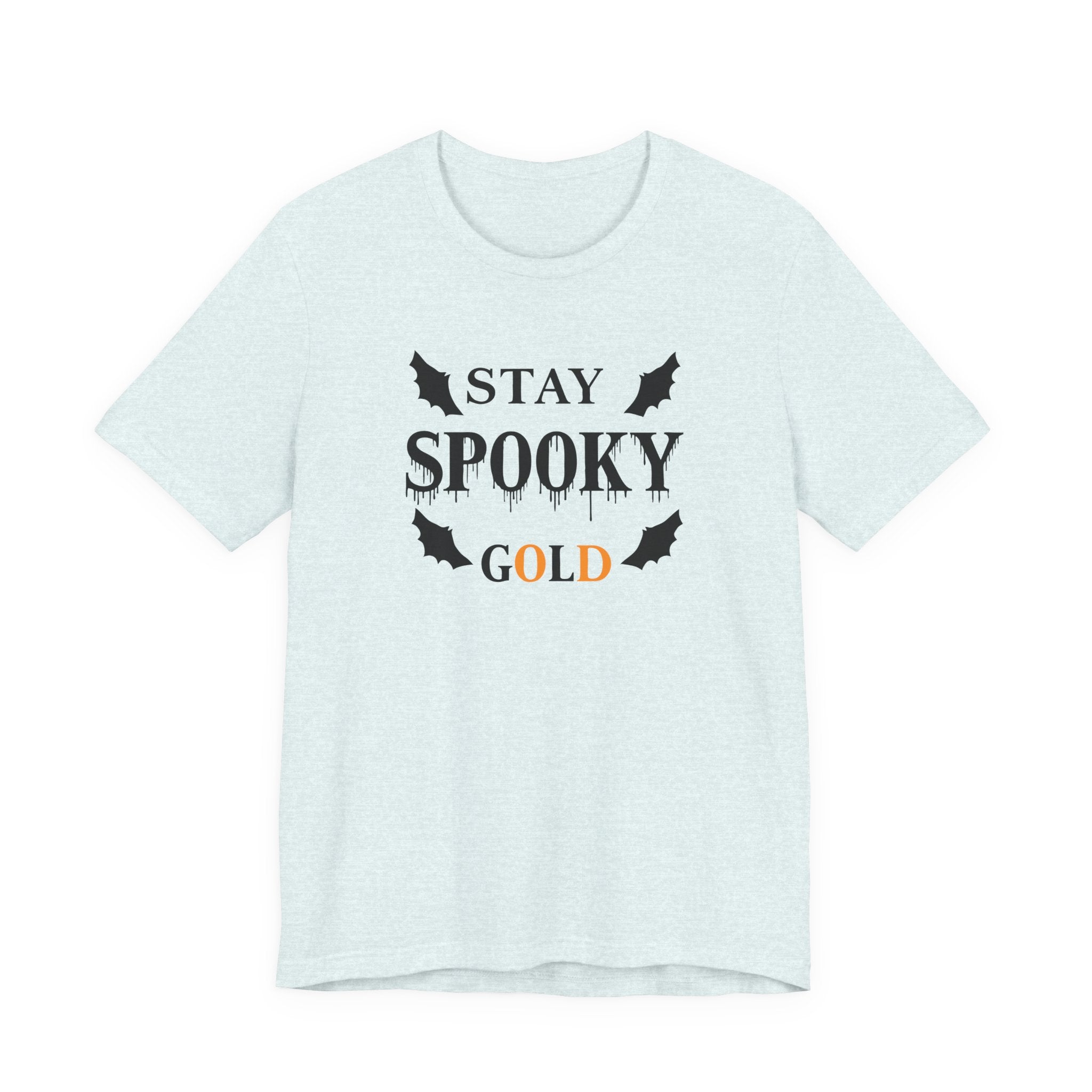 Stay Spooky Gold T‑Shirt Halloween Bat Graphic Tee