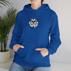 Embroidered Floral Butterfly Hoodie Monochrome Rose & Butterfly Graphic Sweatshirt