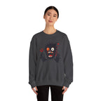 Halloween Monster Crewneck Sweatshirt Spooky Cute Monster Graphic