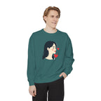Heart Portrait Sweatshirt Artistic Dual-Face Love Graphic