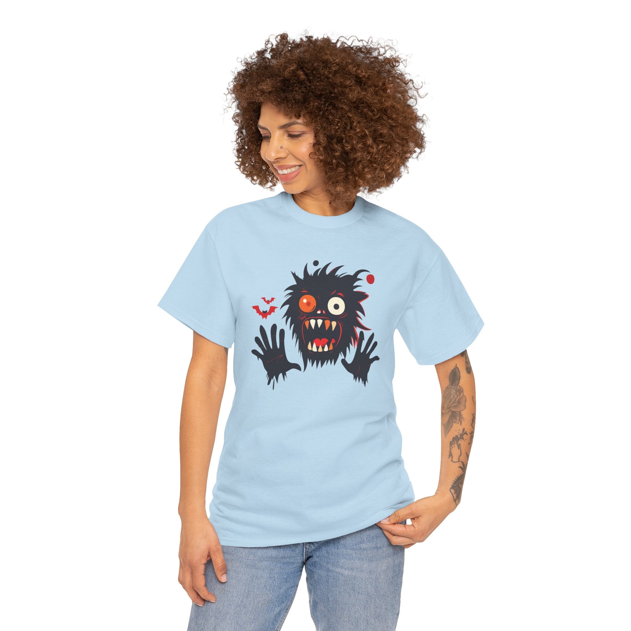 Monster Face T-Shirt Scary Creepy Graphic Tee (Halloween)