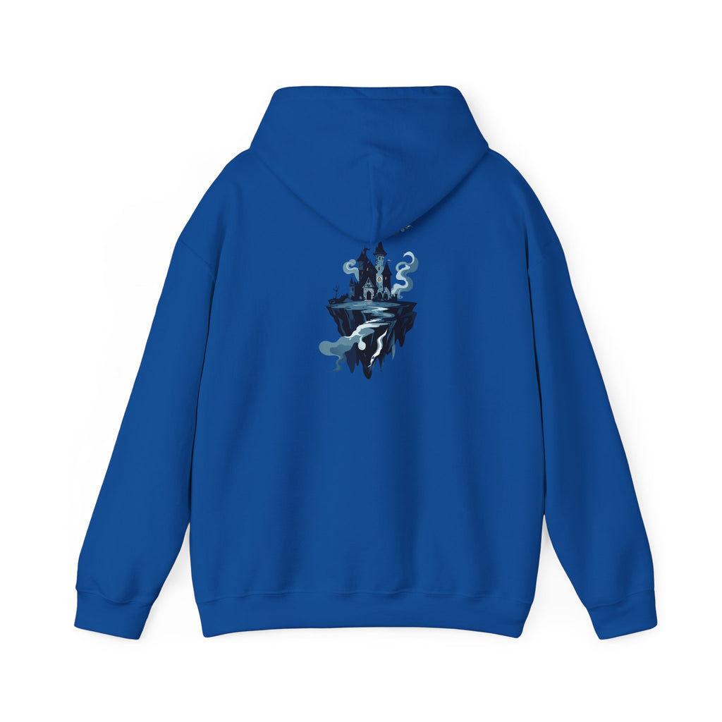 Castle Island Hoodie Floating Gothic Castle Graphic Hooded Sweatshirt