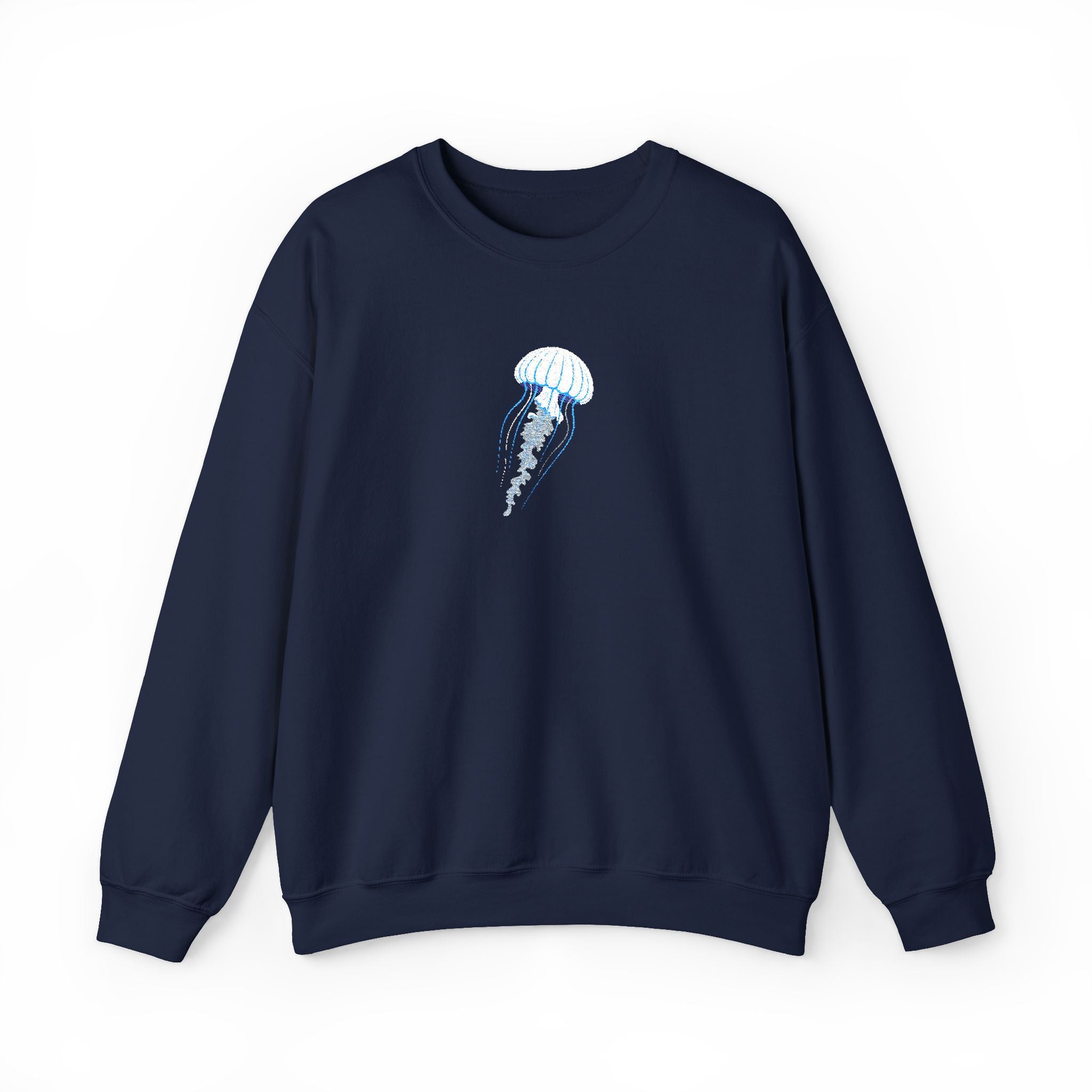 Ice Cream Cone Crewneck Sweatshirt Minimal Blue Drip Design