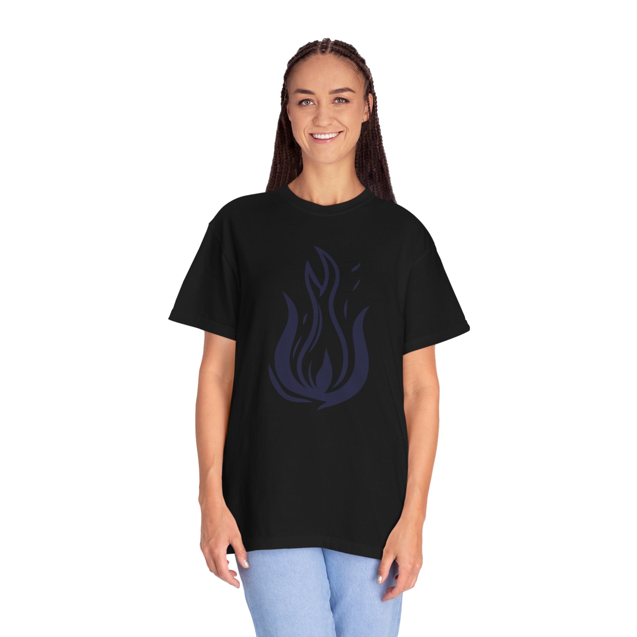 Flame Emblem T-Shirt Minimal Fire Graphic Tee