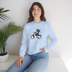 Embroidered Girl Motorcycle Rider Graphic Crewneck Sweatshirt